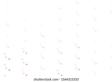 Light Pink, Yellow vector template with doodle hearts. Decorative shining illustration with hearts on abstract template. Pattern for marriage gifts, congratulations.