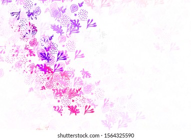 Light Pink, Yellow vector template with chaotic shapes. Decorative design in abstract style with random forms. Background for a cell phone.