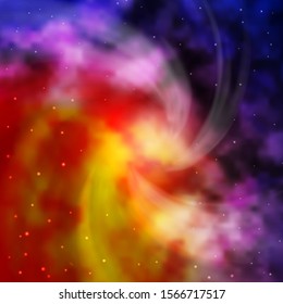 Light Pink, Yellow vector template with neon stars. Blur decorative design in simple style with stars. Theme for cell phones.