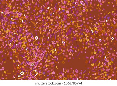Light Pink, Yellow vector template with chaotic shapes. Modern abstract illustration with colorful random forms. Best smart design for your business.