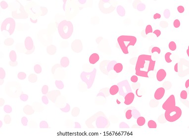 Light Pink, Yellow vector template with chaotic shapes. Modern abstract illustration with colorful random forms. Background for a cell phone.