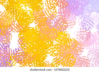 Light Pink, Yellow vector template with chaotic shapes. Illustration with colorful gradient shapes in abstract style. Simple design for your web site.
