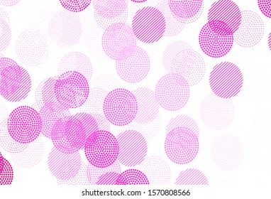 Light Pink, Yellow vector template with circles. Beautiful colored illustration with blurred circles in nature style. New template for your brand book.