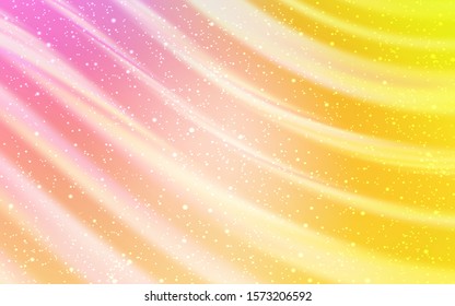 Light Pink, Yellow vector template with space stars. Modern abstract illustration with Big Dipper stars. Smart design for your business advert.