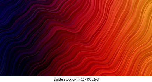 Light Pink, Yellow vector template with curves. Illustration in halftone style with gradient curves. Pattern for commercials, ads.
