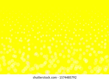 Light Pink, Yellow vector template with circles. Glitter abstract illustration with blurred drops of rain. Design for poster, banner of websites.