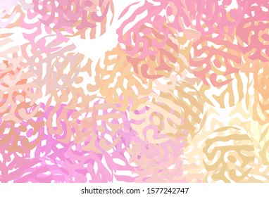 Light Pink, Yellow vector template with chaotic shapes. Simple colorful illustration with abstract gradient shapes. Best smart design for your business.