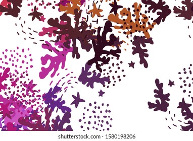 Light Pink, Yellow vector template with chaotic shapes. Colorful chaotic forms with gradient in modern style. Best smart design for your business.