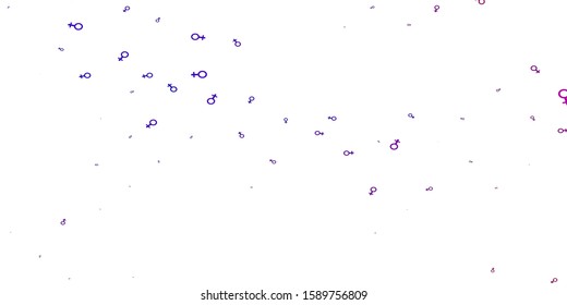 Light Pink, Yellow vector template with businesswoman signs. Simple design in abstract style with women’s rights activism. New design for applications.