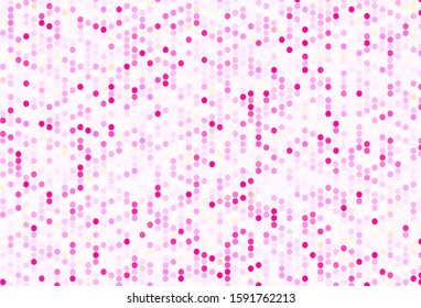 Light Pink, Yellow vector template with circles. Illustration with set of shining colorful abstract circles. Pattern for futuristic ad, booklets.