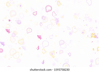 Light Pink, Yellow vector template with chaotic shapes. Modern abstract illustration with colorful random forms. Simple design for your web site.
