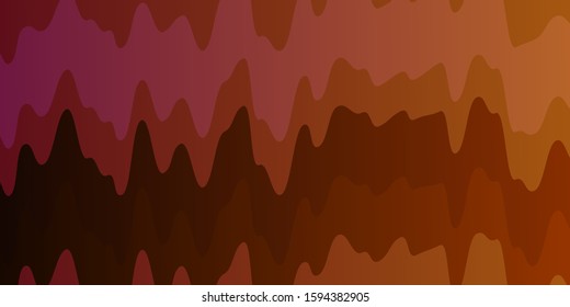 Light Pink, Yellow vector template with curved lines. Illustration in halftone style with gradient curves. Pattern for busines booklets, leaflets