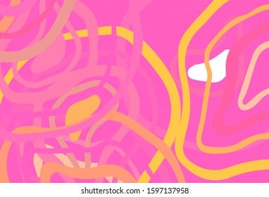 Light Pink, Yellow vector template with lines. Colorful geometric sample with gradient lines.  A new texture for your  ad, booklets, leaflets.