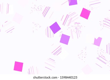 Light Pink, Yellow vector template with crystals, circles, squares. Abstract gradient illustration with circles, triangles, cubes. Pattern for websites.
