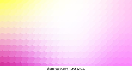 Light Pink, Yellow vector template with circles. Glitter abstract illustration with colorful drops. New template for a brand book.