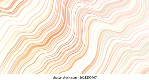 Light Pink, Yellow vector template with wry lines. Illustration in halftone style with gradient curves. Smart design for your promotions.