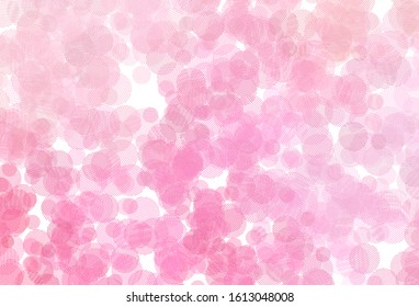 Light Pink, Yellow vector template with circles. Blurred bubbles on abstract background with colorful gradient. Design for poster, banner of websites.