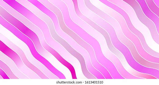 Light Pink, Yellow vector template with curved lines. Colorful illustration with curved lines. Smart design for your promotions.