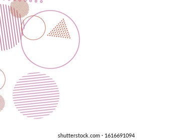 Light Pink, Yellow vector template with crystals, circles. Beautiful illustration with circles, triangles in nature style. Template for wallpapers.