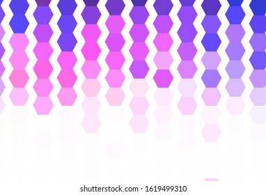 Light Pink, Yellow vector template in hexagonal style. Glitter abstract illustration in hexagonal style. Design for website posters, banners.