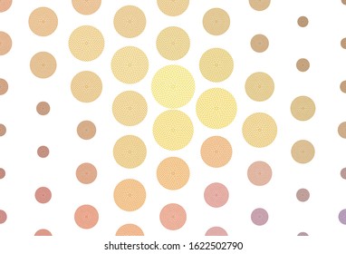 Light Pink, Yellow vector template with circles. Modern abstract illustration with colorful water drops. Pattern for beautiful websites.