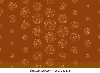 Light Pink, Yellow vector template with circles. Modern abstract illustration with colorful water drops. Pattern for beautiful websites.