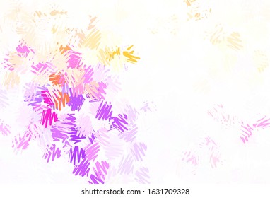 Light Pink, Yellow vector template with repeated sticks. Shining colored illustration with sharp stripes. Pattern for your busines websites.