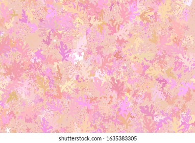 Light Pink, Yellow vector template with chaotic shapes. Colorful chaotic forms with gradient in modern style. Best smart design for your business.