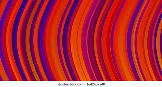 Light Pink, Yellow vector template with curved lines. Colorful illustration, which consists of curves. Template for your UI design.
