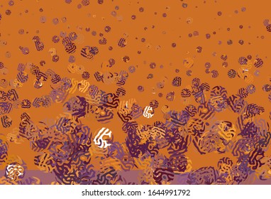 Light Pink, Yellow vector template with chaotic shapes. Illustration with colorful gradient shapes in abstract style. Background for a cell phone.