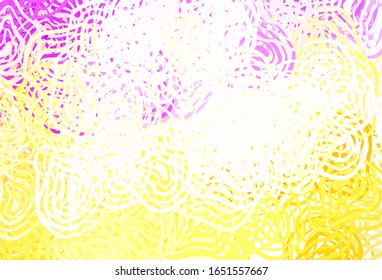 Light Pink, Yellow vector template with chaotic shapes. Illustration with colorful gradient shapes in abstract style. Elegant design for wallpapers.