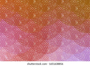 Light Pink, Yellow vector template with circles. Illustration with set of shining colorful abstract circles. Design for poster, banner of websites.
