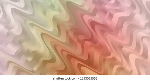 Hellrosa, gelbe Vektorillustration-Vorlage mit wry lines. Illustration im abstrakten Stil mit Farbverlauf-gebogen.  Muster für Werbung, Werbung.