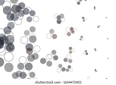 Light Pink, Yellow vector template with circles. Glitter abstract illustration with blurred drops of rain. New template for your brand book.