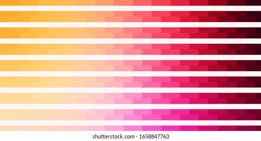 Light Pink, Yellow vector template with lines. Gradient illustration with straight lines in abstract style. Pattern for websites, landing pages.