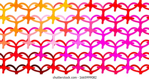Light Pink, Yellow vector template with businesswoman signs. Abstract illustration with a depiction of women's power. Simple design for your web site.