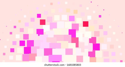 Plantilla vectorial amarillo rosa claro en rectángulos. Rectángulos con gradiente colorido sobre fondo abstracto. Patrón para anuncios, anuncios.