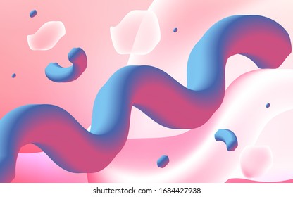 Light Pink, Yellow vector template with bent lines. Modern gradient abstract illustration with bandy lines. Memphis style for your business design.