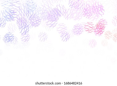 Light Pink, Yellow vector template with circles, lines. Modern abstract illustration with colorful dots, lines. Pattern for futuristic ad, booklets.