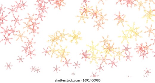 Light Pink, Yellow vector template with curved lines. Bright sample with colorful bent lines, shapes. Pattern for websites, landing pages.