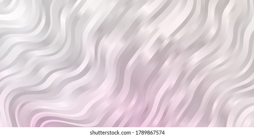 Light Pink, Yellow vector template with lines. Illustration in halftone style with gradient curves. Pattern for commercials, ads.