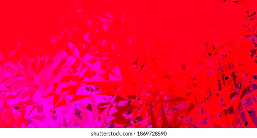Light pink, yellow vector template with triangle shapes. Simple design in abstract style with triangles, lines. An easy addition to your commertials.