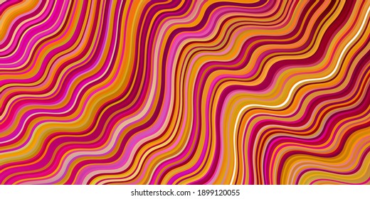 Plantilla vectorial amarillo rosa claro con líneas dobladas. Ilustración colorida completamente nueva en un estilo sencillo. Una plantilla completamente nueva para su diseño.