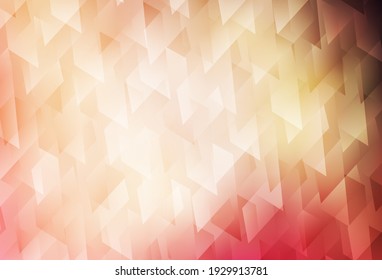 Plantilla vectorial amarillo rosa claro con rhombus. Diseño decorativo de estilo abstracto con rectángulos. Diseño inteligente para su anuncio comercial.