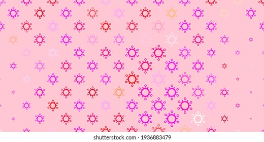 Hellrosa, gelbe Vektorvorlage mit Grippezeichen. Farbige abstrakte Illustration mit Farbverlauf-medizinischen Formen. Bestes Design für Quarantäneereignisse.