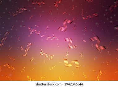 Light Pink, Yellow vector template in carnival style. Modern abstract Christmas mood shapes. Pattern for booklets, leaflets of education.