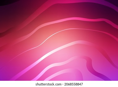 Light Pink, Yellow vector template with curved lines. Brand new colorful illustration in curved style. Pattern for your design.