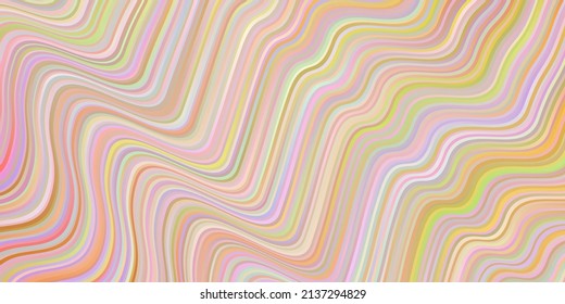 Light Pink, Yellow vector template with wry lines. A shining illustration, which consists of curved lines. The best colorful design for your business.