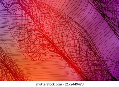 Plantilla vectorial amarillo rosa claro con líneas curvas. Ilustración colorida completamente nueva en estilo curvo. Una muestra de sus ideas.
