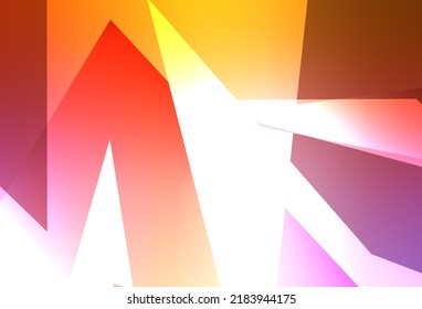 Light Pink, Yellow vector template with crystals, triangles. Abstract gradient illustration with triangles. Best smart design for your business.